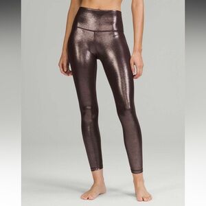 Lululemon Align High-Rise Pant 25" *Shine Radiate Foil Print French Press Sz 16